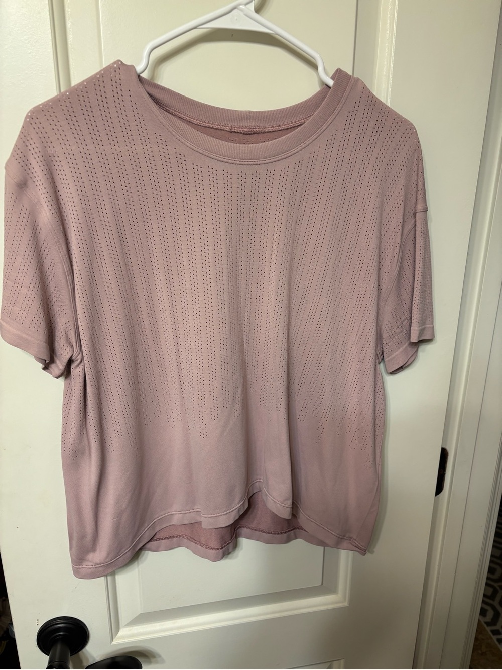 lululemon athletica Dusty Pink Perforated Short-Sleeve Tee